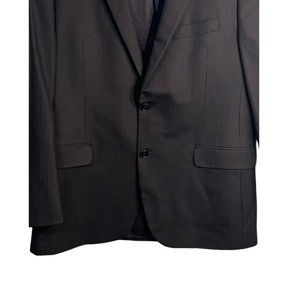 Brooks Brothers Mens Suit Jacket Size 42R Black Wool Vent Single Breasted Preppy - Picture 4 of 11